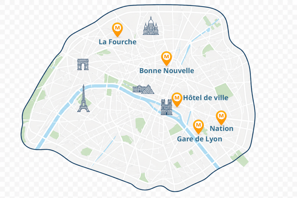 Carte des cours de théâtre amateur Les Apprentis du Jeu à Paris